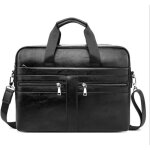 Sac � main business porte - document homme en cuir pu noir - amoune - grande capacit� - 41x30x9cm