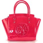 Sac � main - christian lacroix - jonc stud - rouge - synth�tique verni - 30x44x13 cm