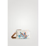 Sac � main - desigual - sac pochette � bandouli�re - couleur: blanc - 3 compartiments - bandouli�re ajustable ...