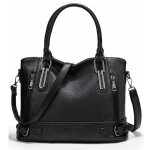Sac � main femme bandouli�re - xjydncg - cuir pu souple vintage - mode - noir