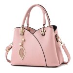 Sac � main femme en cuir pu avec bandouli�re multipoches grande capacit� pour travail shopping - rose ...