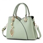 Sac � main femme en cuir pu avec bandouli�re multipoches grande capacit� pour travail shopping - vert ...