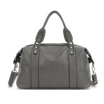 Sac � main femmes - xjydncg - cuir pu souple vintage - grande capacit� - gris