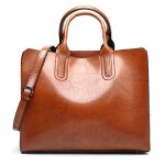 Sac � main femmes - xjydncg - cuir pu souple vintage - grande capacit� - marron