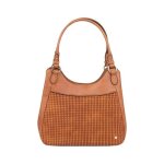 Sac a main hexagona ref 50548 cognac 32 * 28. 5 * 12 cm
