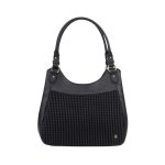 Sac a main hexagona ref 50548 noir 32 * 28. 5 * 12 cm