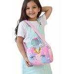 Sac � main licorne fille en peluche 20x15x5 cm ? sac bandouli�re enfant cartoon doux ? petit sac princesse ...