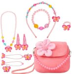 Sac � main en peluche bijoux pour enfants - autrement - petites filles - rose - cadeau danniversaire