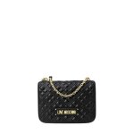 Sac � main en poly�thyl�ne noir love moschino