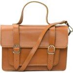 Sac � main - sand - cognac - cuir italien lisse - femme - 3 compartiments