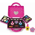 Sac de maquillage crazy chic - clementoni - rose et noir - pour enfant de 6 ans et plus