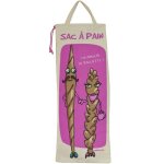 Sac � pain - bd - amour de baguette - rangement mural - 100% coton - 27x70cm