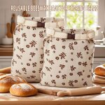 Sac � pain double �paisseur en cire dabeille ? sac de conservation alimentaire �cologique et r�utilisable ...
