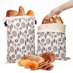 Sacs � pain r�utilisables en cire dabeille sacs de rangement en coton 43 cm x 33 cm (lot de 2)