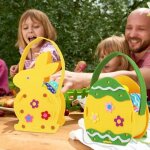 Sacs de p�ques feutre 20panier oeufs de paquespanier de p�quessac en feutre lapin p�ques sac en feutre ...