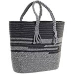 Sac de plage - dkd home decor - gris - coton - 48 x 16 x 36 cm - unisexe