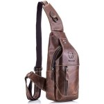 Sac de poitrine homme charminer sac rtro en bandoulire en cuir vntage daffaire poche pour voyage randonne ...