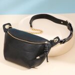 Sac � bandouli�re vintage femme en simili cuir - insfity - noir - fermeture �clair - taille 24 * 4 * ...
