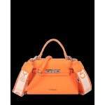 Sac port main - chabrand - louise - orange - synthtique - bandoulire amovible
