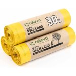 Sacs poubelle jaunes 30l - edilix - 45 sacs - 55x60 cm - extra r�sistants - 100% pebd recycl� - certifi� ...