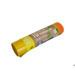 Sacs poubelles de tri jaune transparent avec lien coulissant rouleau de 10 pi�ces 70 x 68 x 25cm 50 litres ...