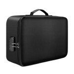 Sac de rangement pour documents grande capacit� - bo�te � documents noire verrouillable et ignifug�e ...