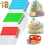 Sac reutilisable fruit legume18pcs rangement frigo pochon tissu congelation filet a vrac de course alimentaire ... Sac reutilisable fruit legume18pcs rangement frigo pochon tissu congelation filet a vrac de course alimentaire ...