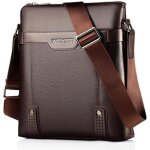 Sacoche bandoulière - brun - cuir pu - 28x25x6 cm - style affaires - pour homme Sacoche bandoulière - brun - cuir pu - 28x25x6 cm - style affaires - pour homme