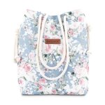 Sac seau femme amazinggirl - fleurs gris - peut contenir un format a4 - bandouli�re zipp�e