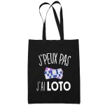 Tote bag - loto - je peux pas - coton bio - 10l - co - responsable - cadeau unique