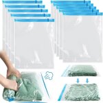 Sac sous vide roul� � la main 10 pcs sacs de rangement sous vide imperm�able et r�utilisables sac de ...