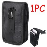 Sacoche ceinture - homme - sac téléphone portable - tissu oxford - noir - 11x5x20cm Sacoche ceinture - homme - sac téléphone portable - tissu oxford - noir - 11x5x20cm