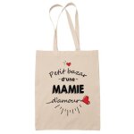 Sac tote bag petit bazar dune mamie damour id�e cadeau famille f�te des grand - m�res anniversaire no�l ...