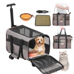 Sac de transport animaux de compagnie - vevor - 9, 9 kg sac  roulettes chat chien