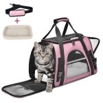 Sac transport chat chienrespirant et pliable caisse de transport chat avec tapis amovible doux et bandouli�re ...