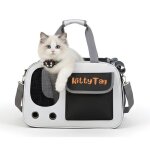 Sac transport chat pliable noir kittytag sac transport chien respirant sac chat elegant cage transport ...