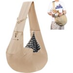 Sac de transport pour chien / chat kaki imperm�able max 10 kg ventral.