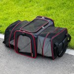 Sac de transport extensible pour chat chien et autres animaux de compagnie souple et pliable avec tapis ...