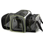 Sac de transport extensible pour chat chien et autres animaux de compagnie souple et pliable avec tapis ...