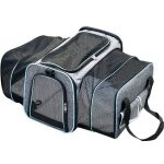 Sac de transport extensible pour chat chien et autres animaux de compagnie souple et pliable avec tapis ...