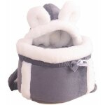 Sac transport hiver pour chat chien ? sac � dos doubl� peluche gris taille m label