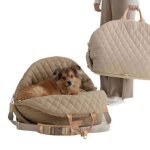 Sac de transport pour petit chien - sige de voiture - kaki - 35  5 kg - tissu oxford - 12 kg