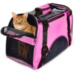 Sac de transport - l - tissu oxford étanche - maille transparente - rose Sac de transport - l - tissu oxford étanche - maille transparente - rose