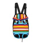 Sac de transport ventral poitrine pour animaux chien chat - taille xl - rayure colore