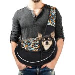 Sac de transport - zgeer - bandouli�re pour chien et chat - 6 kg - r�glable - orange