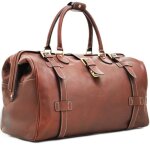 Sac de voyage cuir de vachette - marron