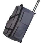 Sac de voyage pliable xxl - xcase - 48h - gris - trolley avec poigne tlescopique