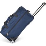 Sac de voyage trolley bleu - grand sac � roulettes canne t�lescopique compartiment spacieux poche zipp�e ...