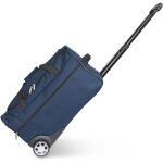 Sac de voyage trolley bleu - sac � roulettes canne t�lescopique compartiment spacieux poche zipp�e id�al ...