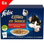 Felix tendres effils encore plus de sauce - slection de la campagne - 72x85g - sachets fracheur pour ...